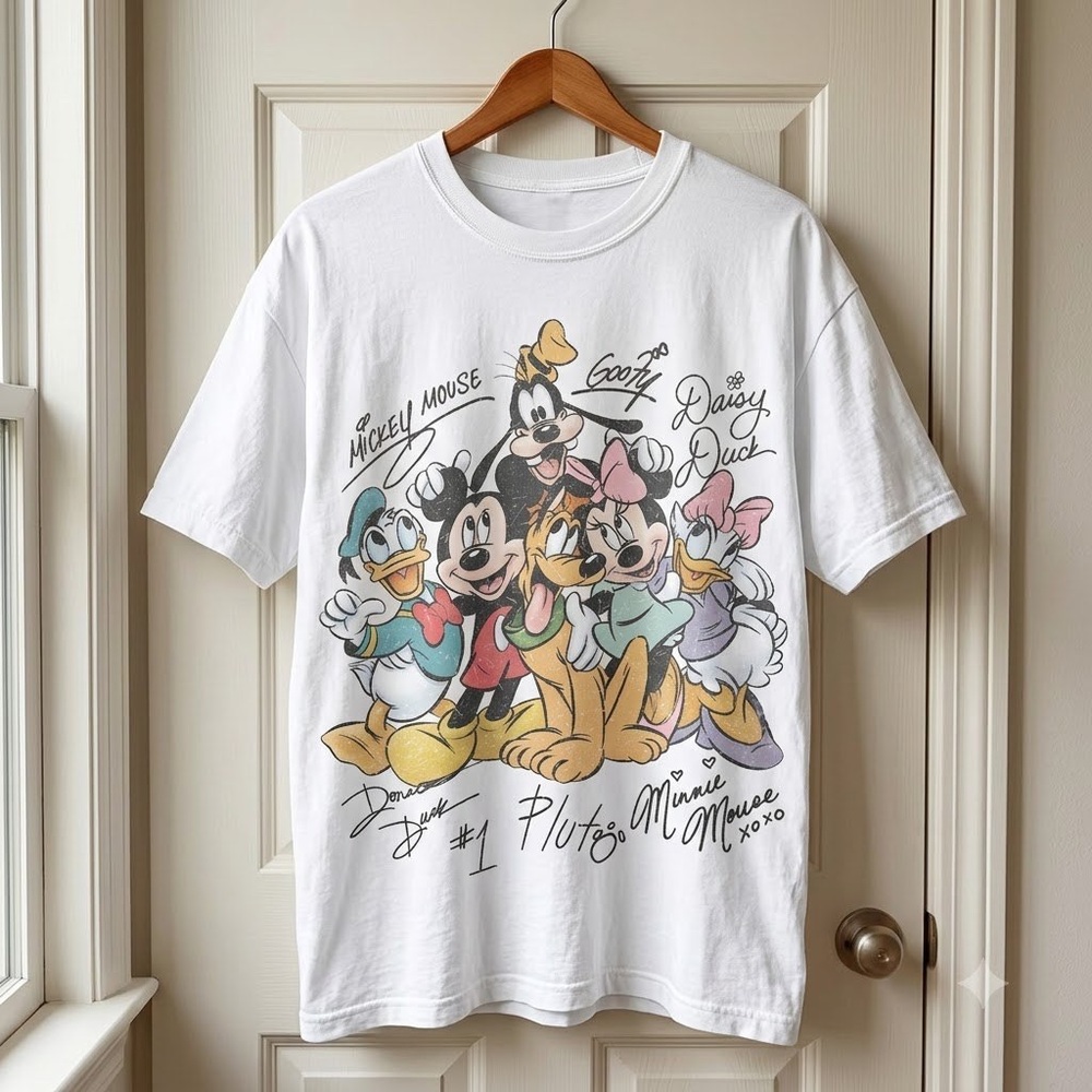 Disneyland Family Trip Mickey And Friends Signatures Shirt